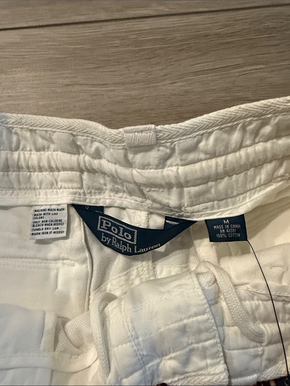 Vintage/Y2K Men’s Polo Off-White Cargo Shorts Sz M - Picture 2 of 12